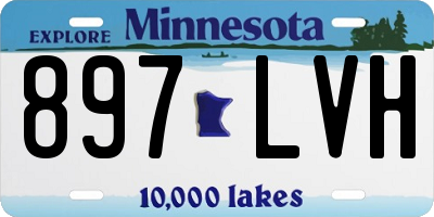 MN license plate 897LVH