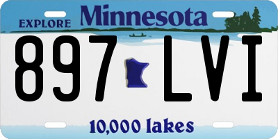 MN license plate 897LVI