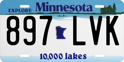 MN license plate 897LVK