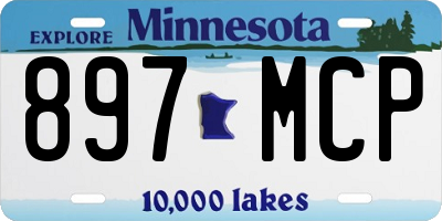MN license plate 897MCP