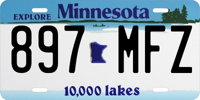 MN license plate 897MFZ