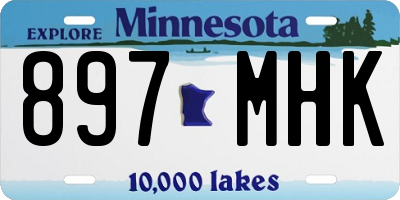 MN license plate 897MHK