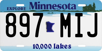 MN license plate 897MIJ