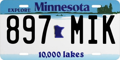 MN license plate 897MIK