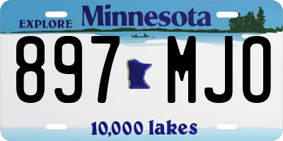 MN license plate 897MJO