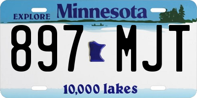 MN license plate 897MJT