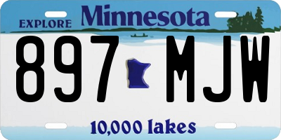 MN license plate 897MJW