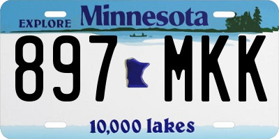 MN license plate 897MKK
