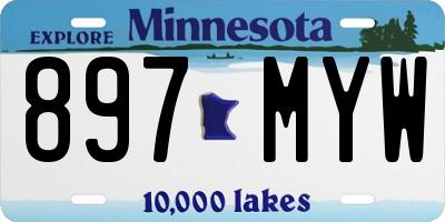 MN license plate 897MYW