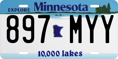 MN license plate 897MYY