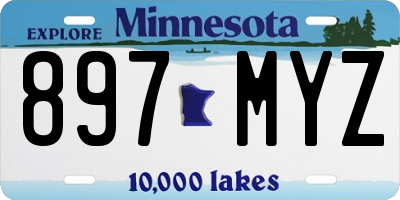 MN license plate 897MYZ