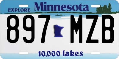 MN license plate 897MZB