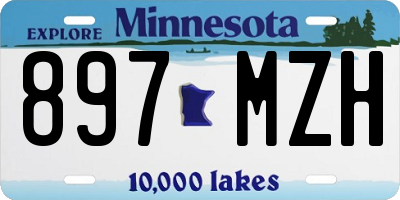 MN license plate 897MZH