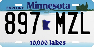 MN license plate 897MZL