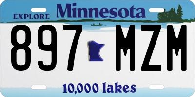 MN license plate 897MZM