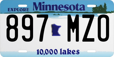 MN license plate 897MZO