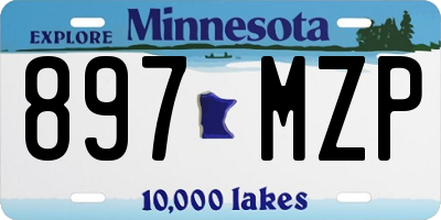 MN license plate 897MZP