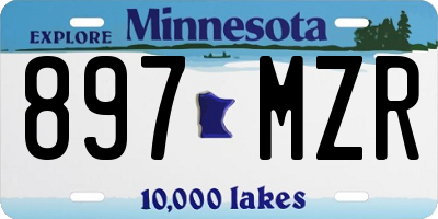 MN license plate 897MZR