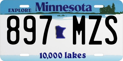 MN license plate 897MZS