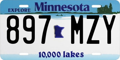 MN license plate 897MZY
