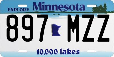 MN license plate 897MZZ