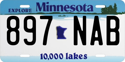 MN license plate 897NAB
