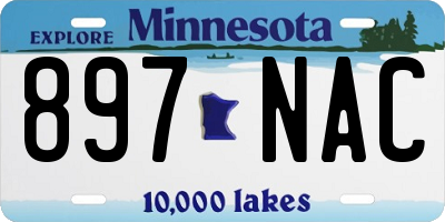MN license plate 897NAC