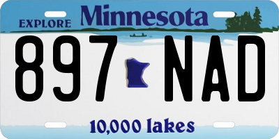 MN license plate 897NAD
