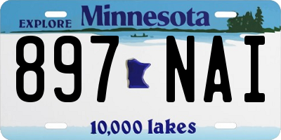 MN license plate 897NAI