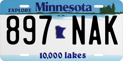 MN license plate 897NAK