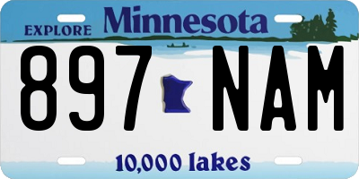 MN license plate 897NAM