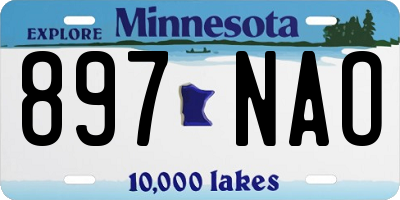 MN license plate 897NAO
