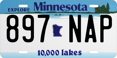MN license plate 897NAP