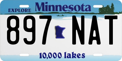 MN license plate 897NAT
