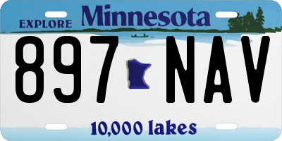MN license plate 897NAV