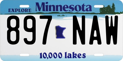MN license plate 897NAW