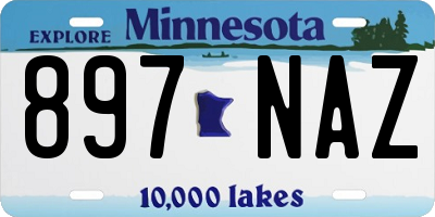 MN license plate 897NAZ