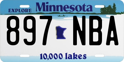 MN license plate 897NBA