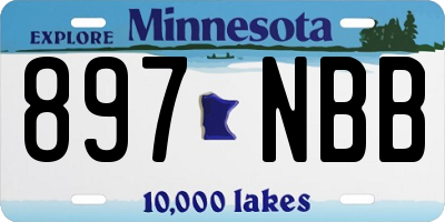 MN license plate 897NBB