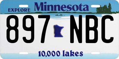 MN license plate 897NBC