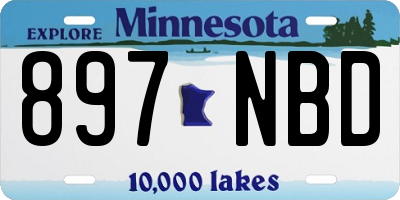 MN license plate 897NBD