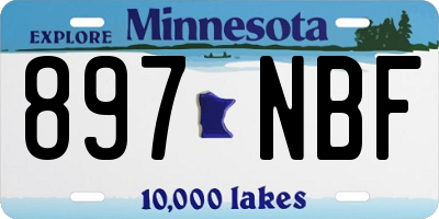 MN license plate 897NBF