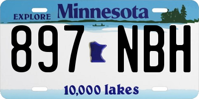 MN license plate 897NBH