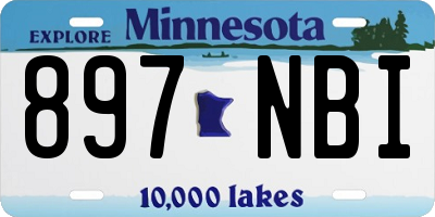 MN license plate 897NBI