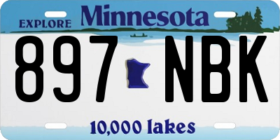 MN license plate 897NBK