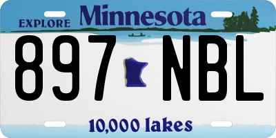 MN license plate 897NBL