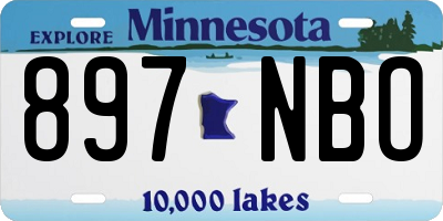 MN license plate 897NBO