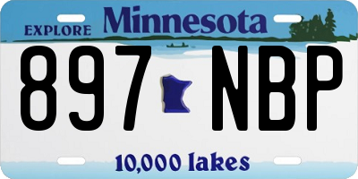 MN license plate 897NBP