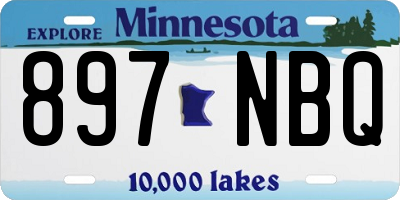 MN license plate 897NBQ