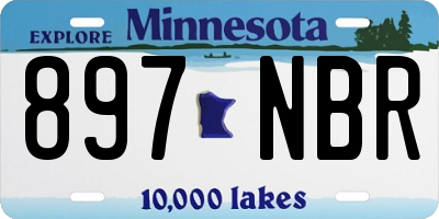 MN license plate 897NBR